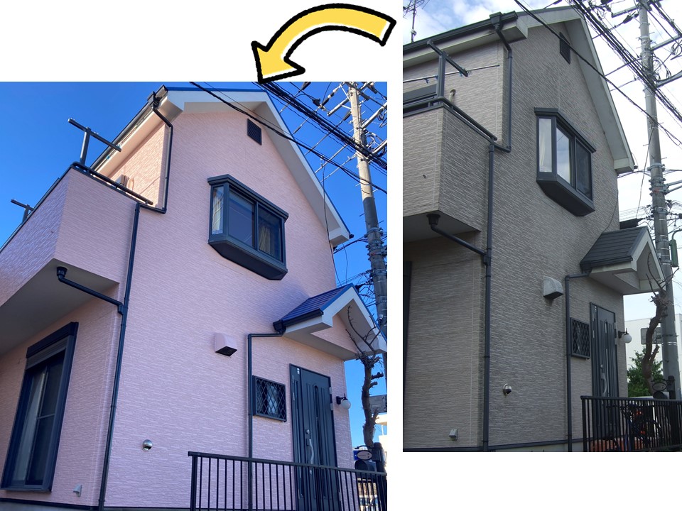 朝霞市K様邸　屋根:スレート瓦　外壁:サイディング