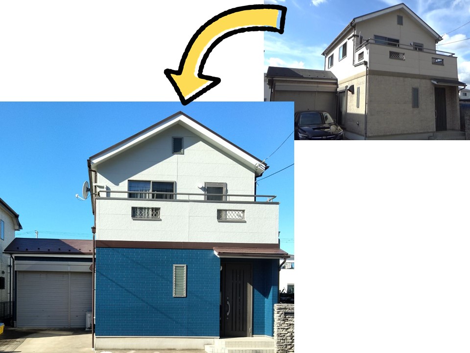 新座市Y様邸　屋根:スレート　外壁:サイディング