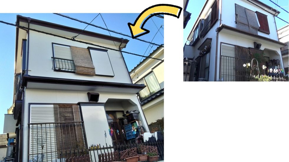 朝霞市M様邸 外壁:ブロークンホワイト　屋根:シェイドブルー